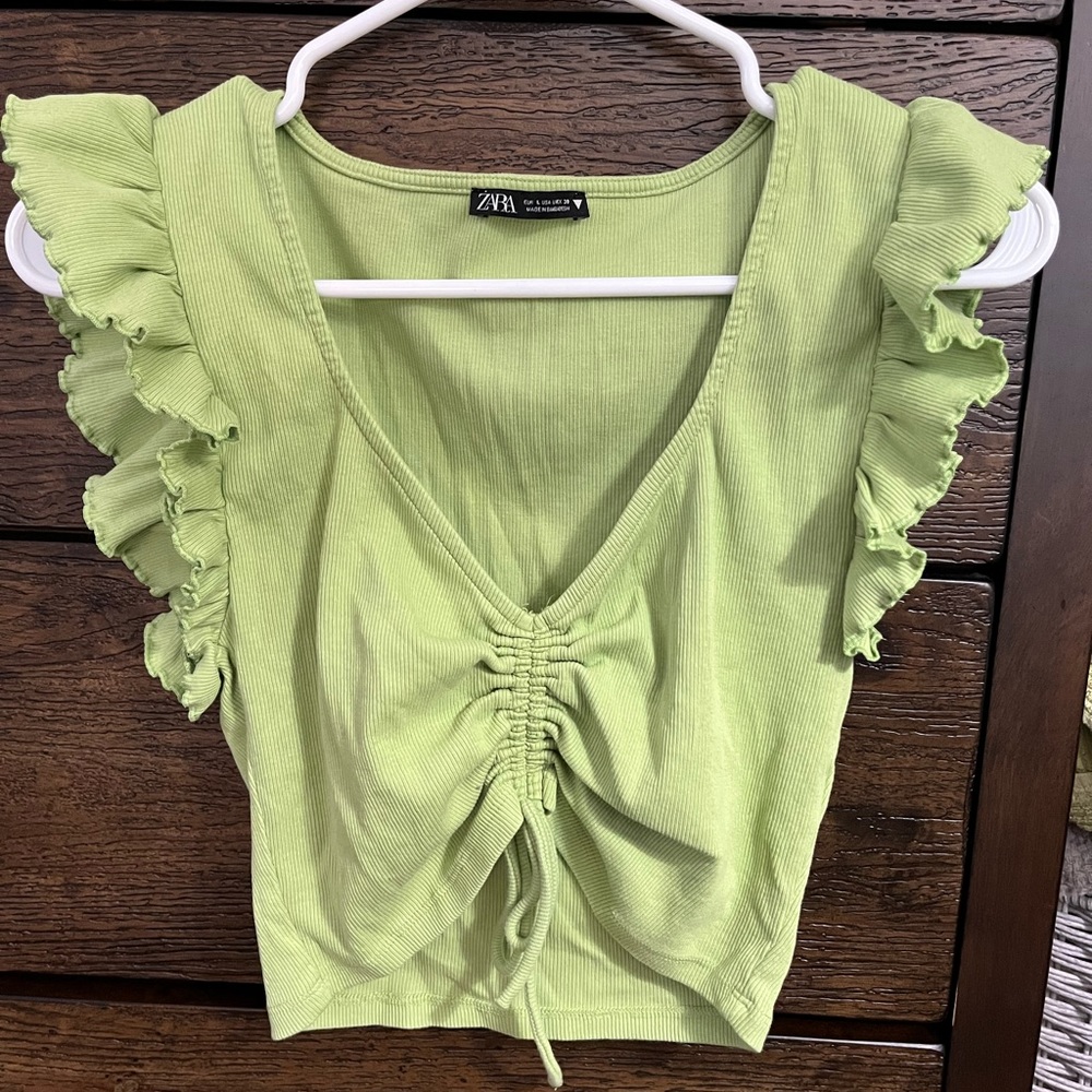 Zara green top